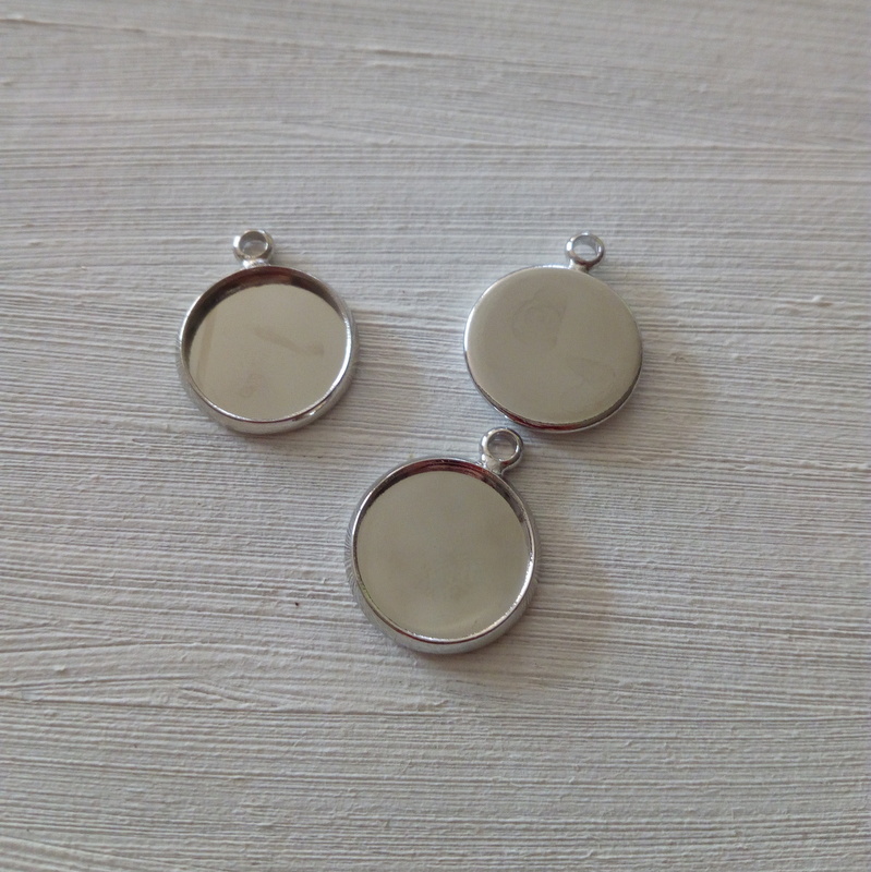 30 Ensembles Supports Pendentifs Cabochons Ovales Acier Inoxydable - Kit DIY Bijoux