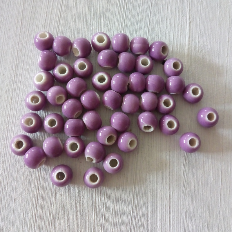 Lot De 100 Perles Vintage En Céramique – Rectangle, Couleur Framboise Mat, Occasion, Parfait Pour Bijoux Ou Déco